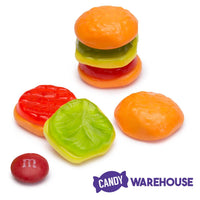 Efrutti Gummy Mini Burgers Candy: 60-Piece Box - Candy Warehouse
