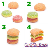 Efrutti Gummy Mini Cheese Burgers Candy - Sour: 60-Piece Box - Candy Warehouse