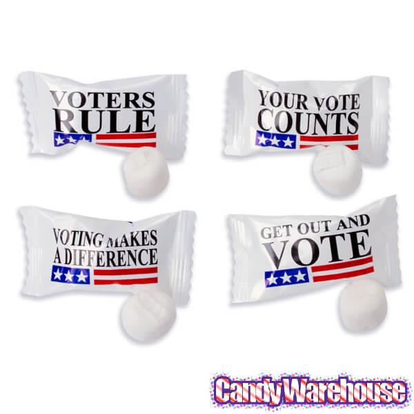 Election Vote Wrapped Buttermint Creams: 1000-Piece Case - Candy Warehouse