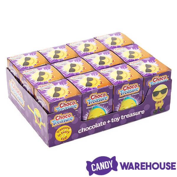 Emoji ChocoTreasure Surprise Eggs with Toy Inside: 12-Piece Box - Candy Warehouse