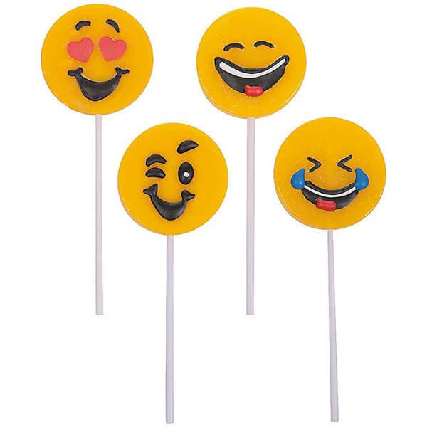 Emoji Frosted Lollipops: 12-Piece Box - Candy Warehouse