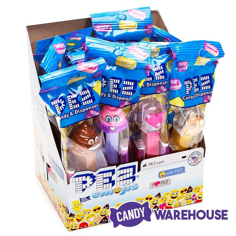 Emoji PEZ Candy Packs: 12-Piece Display - Candy Warehouse