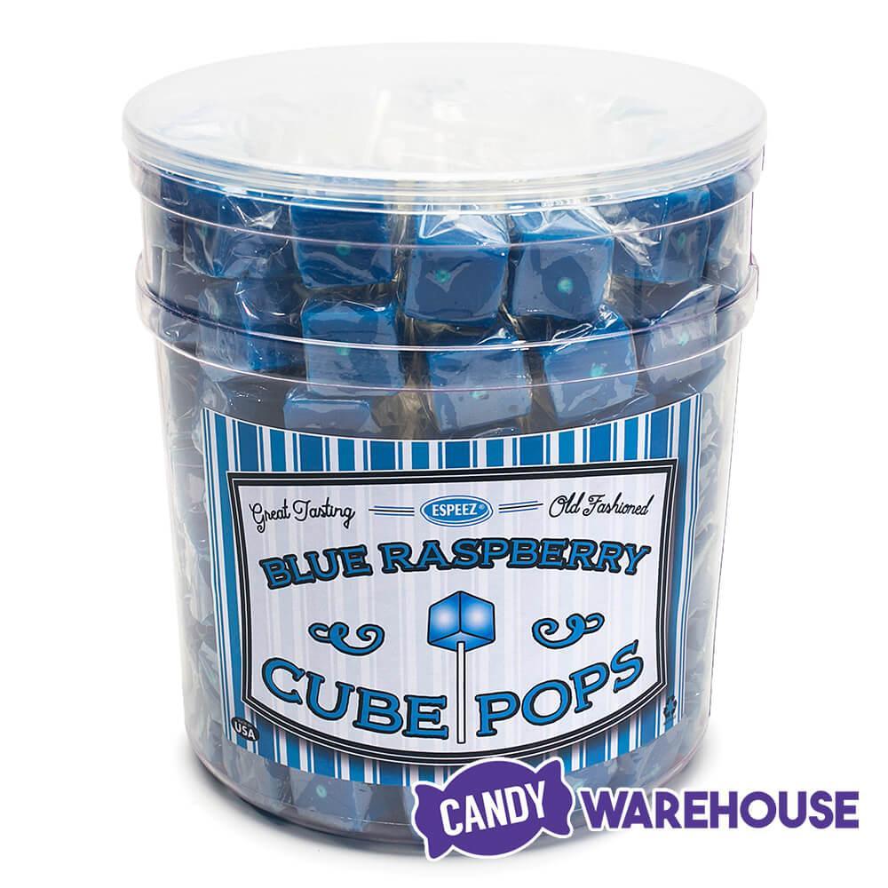 Espeez Cube Pop - Blue Raspberry: 100-Piece Tub - Candy Warehouse