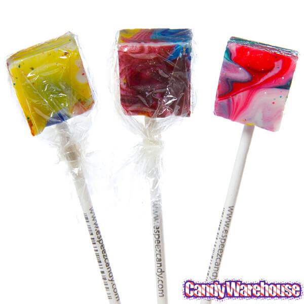 Espeez Cube Pops - Groovy Tie-Dye: 48-Piece Display - Candy Warehouse