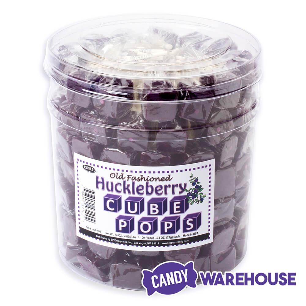 Espeez Cube Pops - Huckleberry: 100-Piece Tub - Candy Warehouse