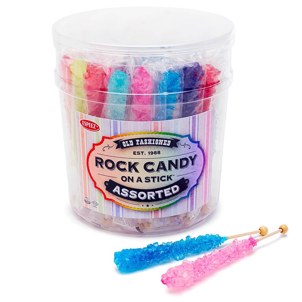 Espeez Rock Candy Crystal Sticks - Assorted: 36-Piece Tub - Candy Warehouse
