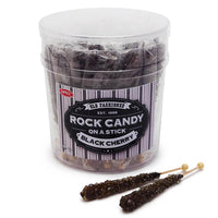Espeez Rock Candy Crystal Sticks - Black: 36-Piece Tub - Candy Warehouse