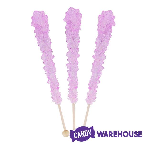 Espeez Rock Candy Crystal Sticks - Lavender: 12-Piece Box - Candy Warehouse
