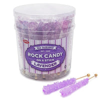 Espeez Rock Candy Crystal Sticks - Lavender: 36-Piece Tub - Candy Warehouse
