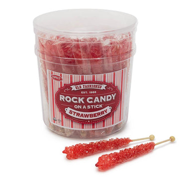 Espeez Rock Candy Crystal Sticks - Red: 36-Piece Tub - Candy Warehouse