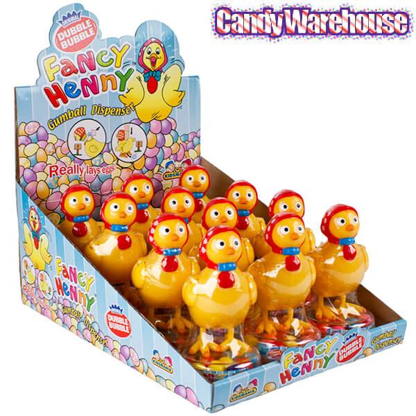 Fancy Henny Bubblegum Laying Chickens: 12-Piece Box - Candy Warehouse