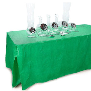 Fitted Table Cover For Standard 6-Foot Rectangular Table - Green - Candy Warehouse