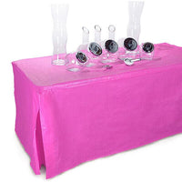Fitted Table Cover For Standard 6-Foot Rectangular Table - Hot Pink - Candy Warehouse