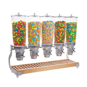 Five Cylinder Tabletop Candy Dispenser: 1.4 Gallon - Candy Warehouse