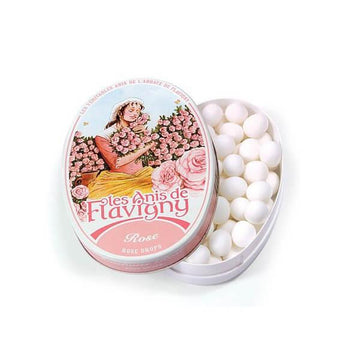 Flavigny Pastilles Candy Tins - Rose: 8-Piece Box - Candy Warehouse