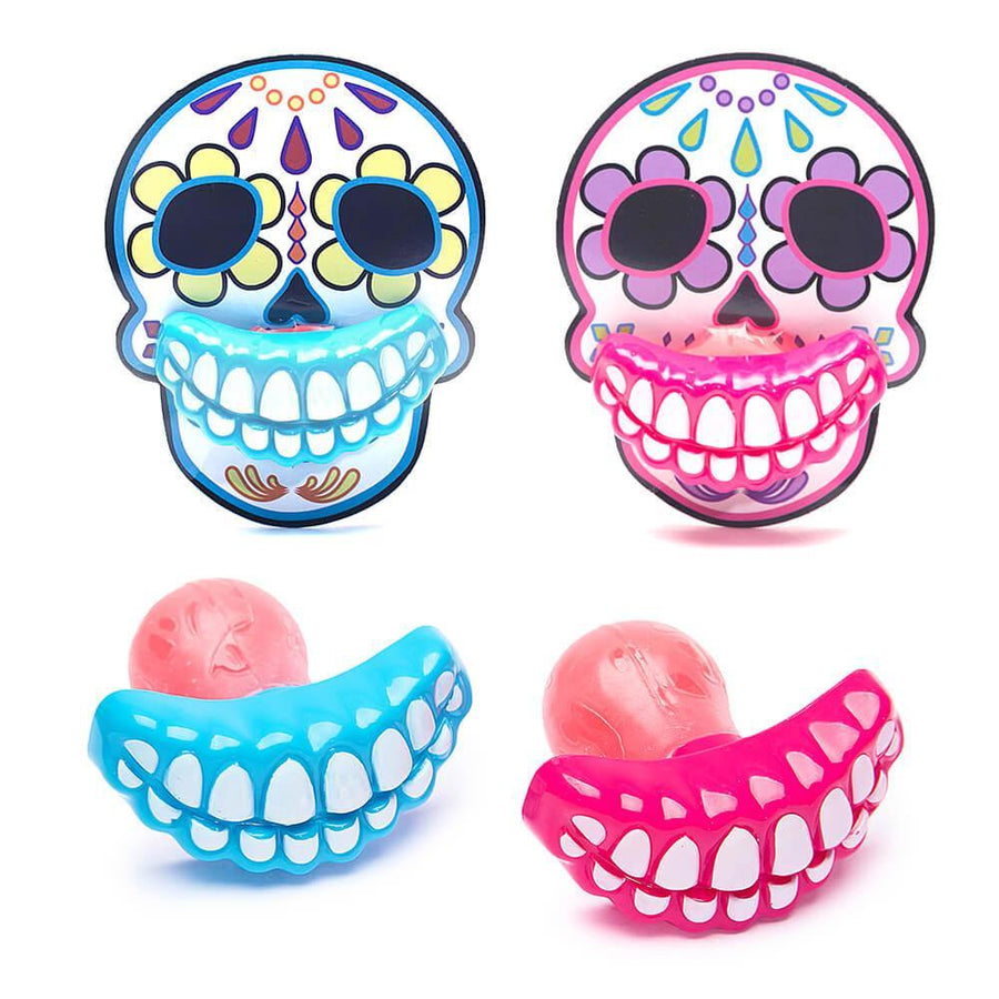 Flix Candy Day of the Dead Sweet Skull Lip Pops Candy Packs: 12-Piece Display - Candy Warehouse