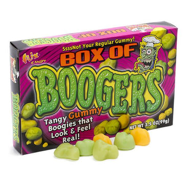 Flix Candy Gummy Boogers Candy Theater Packs: 12-Piece Box - Candy Warehouse