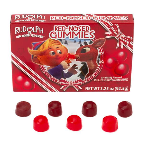 Flix Candy Rudolph's Red-Nosed Gummies Theater Packs: 12-Piece Box - Candy Warehouse