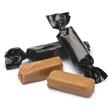Foiled Caramel Candy - Black: 180-Piece Bag - Candy Warehouse