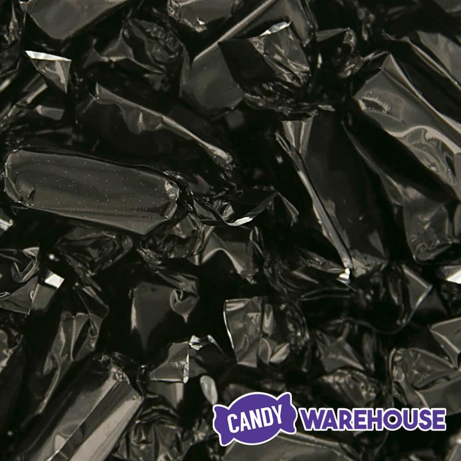 Foiled Caramel Candy - Black: 180-Piece Bag - Candy Warehouse