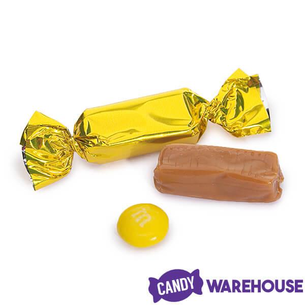 Foiled Caramel Candy - Gold: 180-Piece Bag - Candy Warehouse