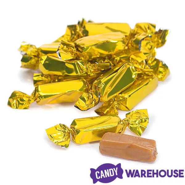Foiled Caramel Candy Gold 180Piece Bag Candy Warehouse