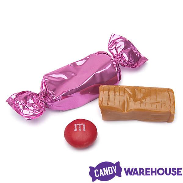 Foiled Caramel Candy - Hot Pink: 180-Piece Bag - Candy Warehouse
