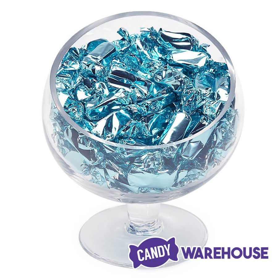 Foiled Caramel Candy - Light Blue: 180-Piece Bag - Candy Warehouse