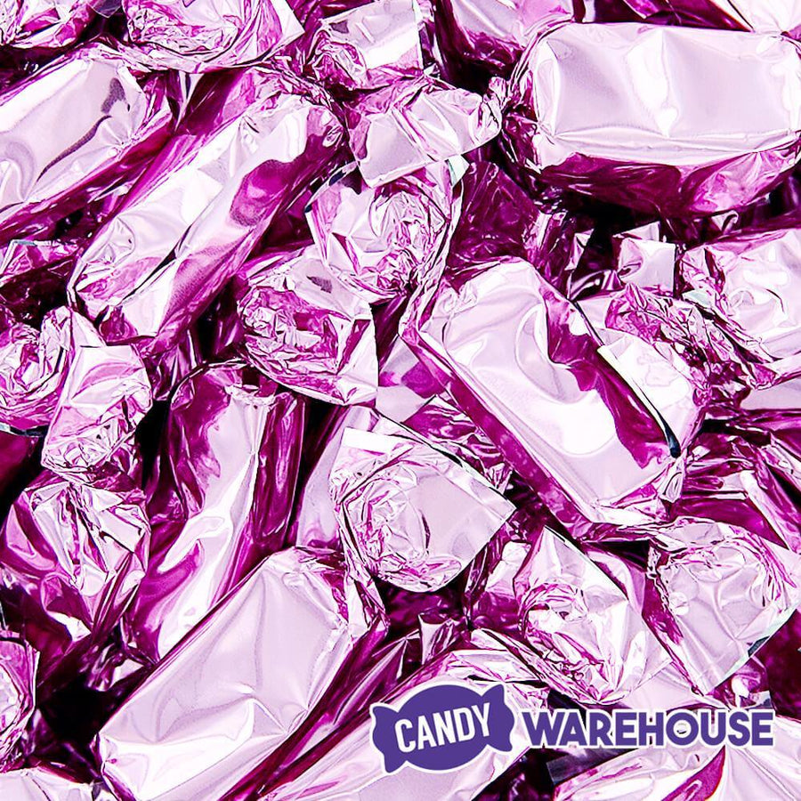Foiled Caramel Candy - Light Pink: 180-Piece Bag - Candy Warehouse