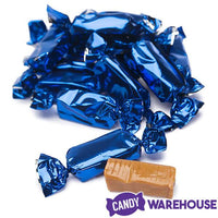 Foiled Caramel Candy - Navy Blue: 180-Piece Bag - Candy Warehouse