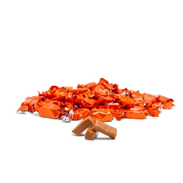 Foiled Caramel Candy - Orange: 180-Piece Bag