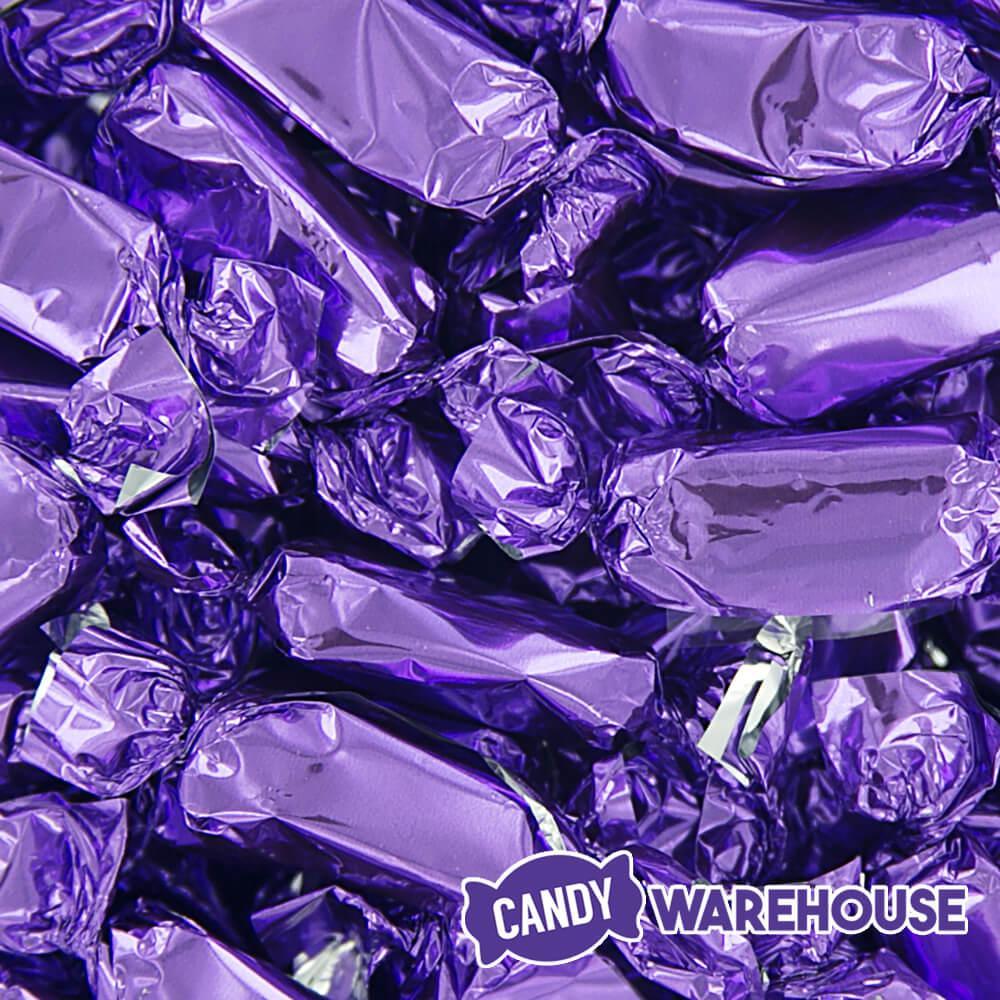 Foiled Caramel Candy - Purple: 180-Piece Bag - Candy Warehouse