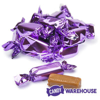 Foiled Caramel Candy - Purple: 180-Piece Bag - Candy Warehouse