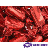 Foiled Caramel Candy - Red: 180-Piece Bag - Candy Warehouse