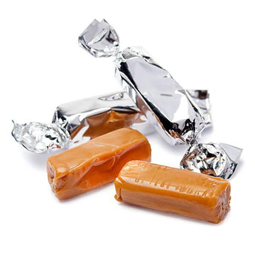 Foiled Caramel Candy - Silver: 180-Piece Bag - Candy Warehouse