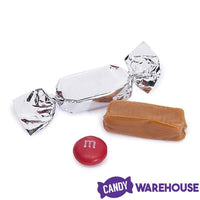 Foiled Caramel Candy - Silver: 180-Piece Bag - Candy Warehouse