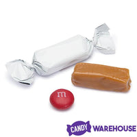Foiled Caramel Candy - White: 180-Piece Bag - Candy Warehouse