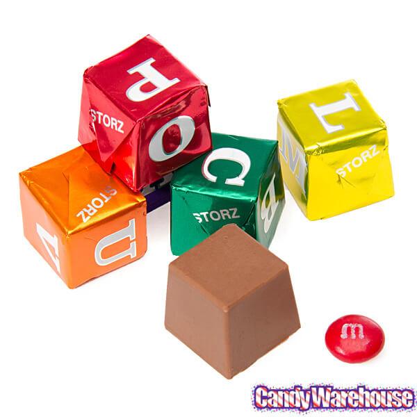 Foiled Chocolate and Hazelnut ABC Blocks Candy: 145-Piece Tub - Candy Warehouse