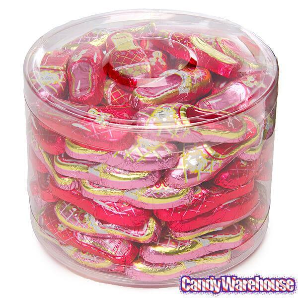 Foiled Chocolate Ballet Slippers: 100-Piece Tub - Candy Warehouse