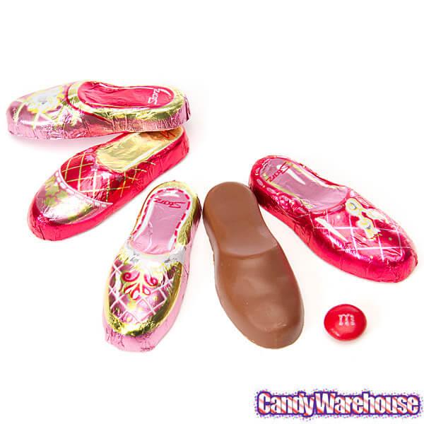 Foiled Chocolate Ballet Slippers: 100-Piece Tub - Candy Warehouse