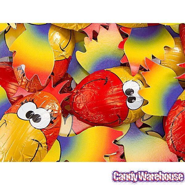 Foiled Chocolate Parrots: 60-Piece Box - Candy Warehouse