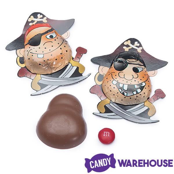 Foiled Chocolate Pirates: 75-Piece Tub - Candy Warehouse