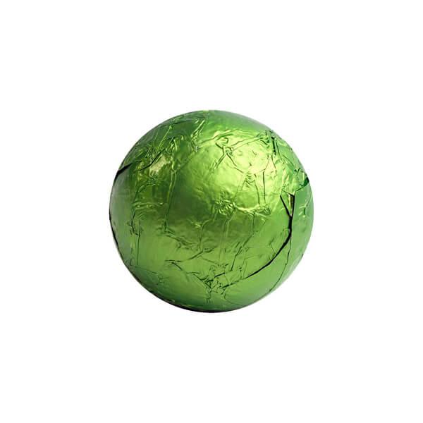 Foiled Milk Chocolate Balls - Kiwi Green: 2LB Bag - Candy Warehouse