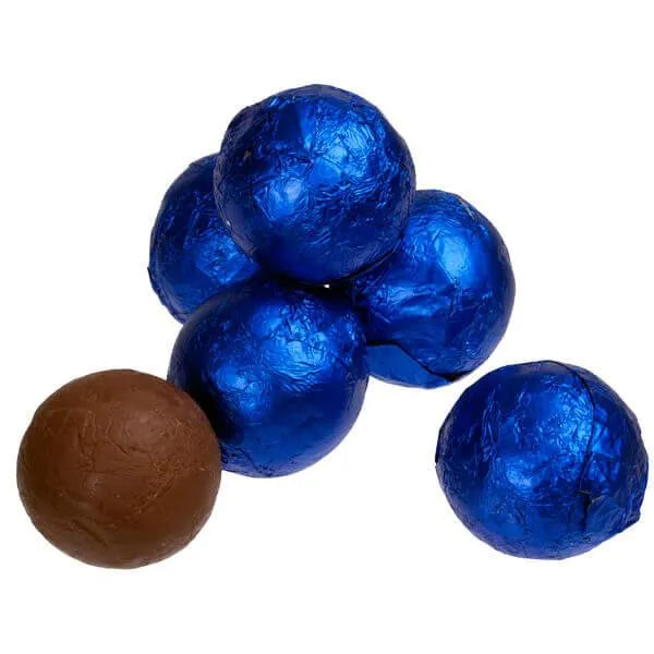 Foiled Milk Chocolate Balls Royal Blue 2LB Bag Candy Warehouse