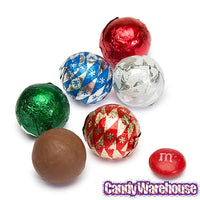 Foiled Milk Chocolate Christmas Ornaments: 2LB Bag - Candy Warehouse