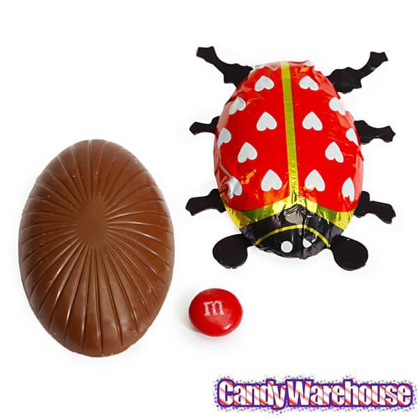 Foiled Milk Chocolate Lady Bugs: 36-Piece Display - Candy Warehouse