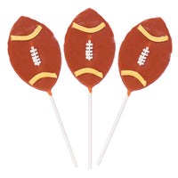 Football Hard Candy Lollipops: 12-Piece Pack - Candy Warehouse