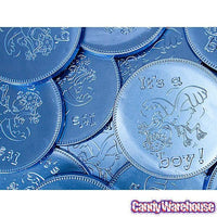 Fort Knox It's a Boy Foiled Milk Chocolate 4-Inch Medallions: 20-Piece Box - Candy Warehouse