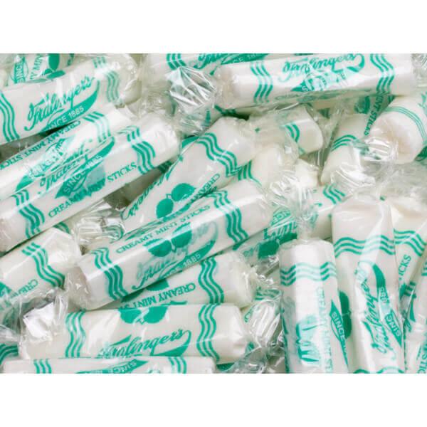 Fralinger's Creamy Mint Sticks Hard Candy: 5LB Bag - Candy Warehouse