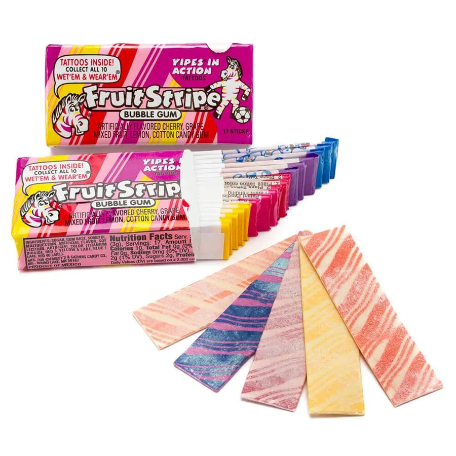 Gummy Sticks Raspberry Bubble Gum Sticks In A Box